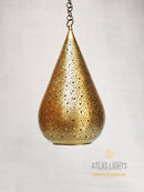 Moroccan Ceiling Light , Antique Brass Lamp , Pendant Light Moroccan Copper Brass Chandelier