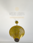 Handmade Moroccan Brass Pendant Lamp | Authentic Moroccan Lantern for Bohemian Home Decor