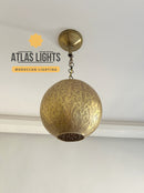 Handmade Moroccan Lamp – Brass Table Light, Boho Home Décor, Bedroom Accent Lamp