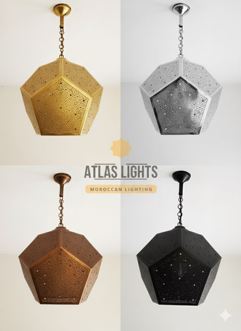 Handmade Brass Moroccan Lamp – A Work of Art
Available in 4 finishes. Perfect for bedrooms & living rooms.

