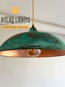 oxidized copper lamp