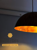 Moroccan Copper Pendant Light : Hand-Engraved Dome Ceiling Lamp