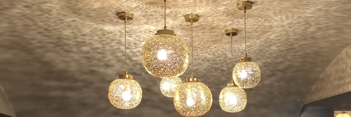 Large morocan lamp ball - Brass pendant light, Ceiling light shade, Moroccan ceiling light, Chandelier lamp shade, Hanging pendant light