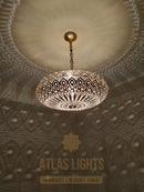 Moroccan inspired Style Lamp, handcrafted by Talented Artists in morocco, This Moroccan Style Lantern gives amazing shades. Magical patterns will adorn the night, cast by the amazing design of this stunning Moroccan style lamp.