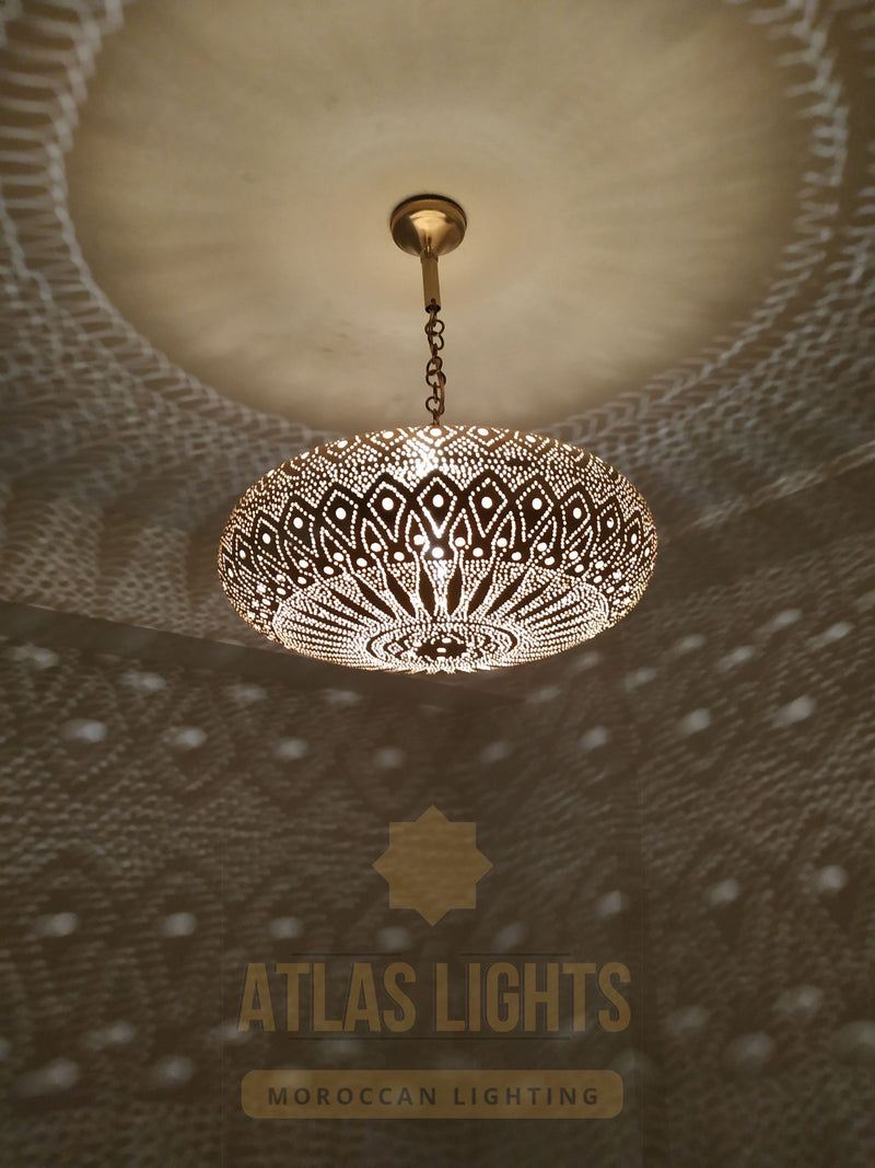 Moroccan inspired Style Lamp, handcrafted by Talented Artists in morocco, This Moroccan Style Lantern gives amazing shades. Magical patterns will adorn the night, cast by the amazing design of this stunning Moroccan style lamp.
