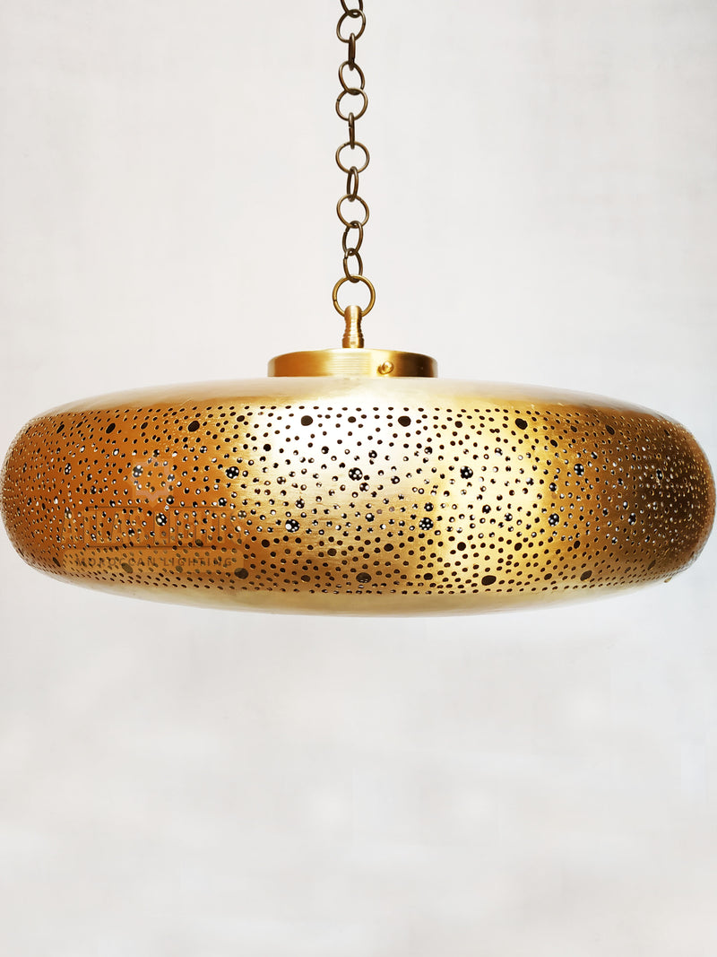 Moroccan Ceiling Light , Antique Brass Lamp , Pendant Light Moroccan Copper Brass Chandelier