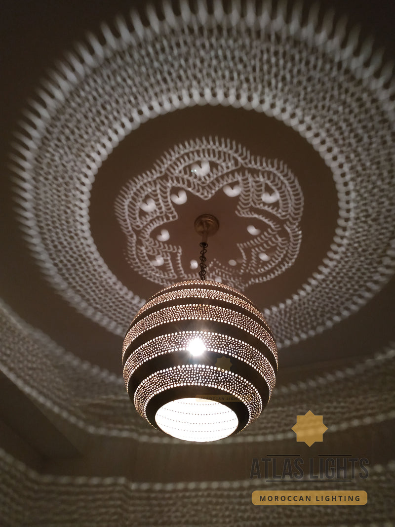 Lamp Moroccan Brass Light Lighting Copper Electric Floor Wrought